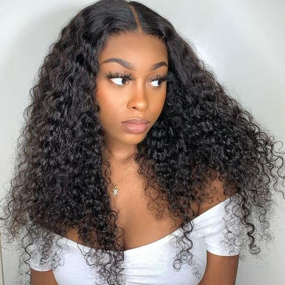 Queen Life hair 5x5 Curly HD Lace Closure Wigs Virgin hair Density 150 ...