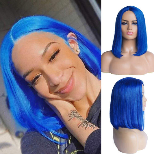 Sapphire Blue Bob Wig pic